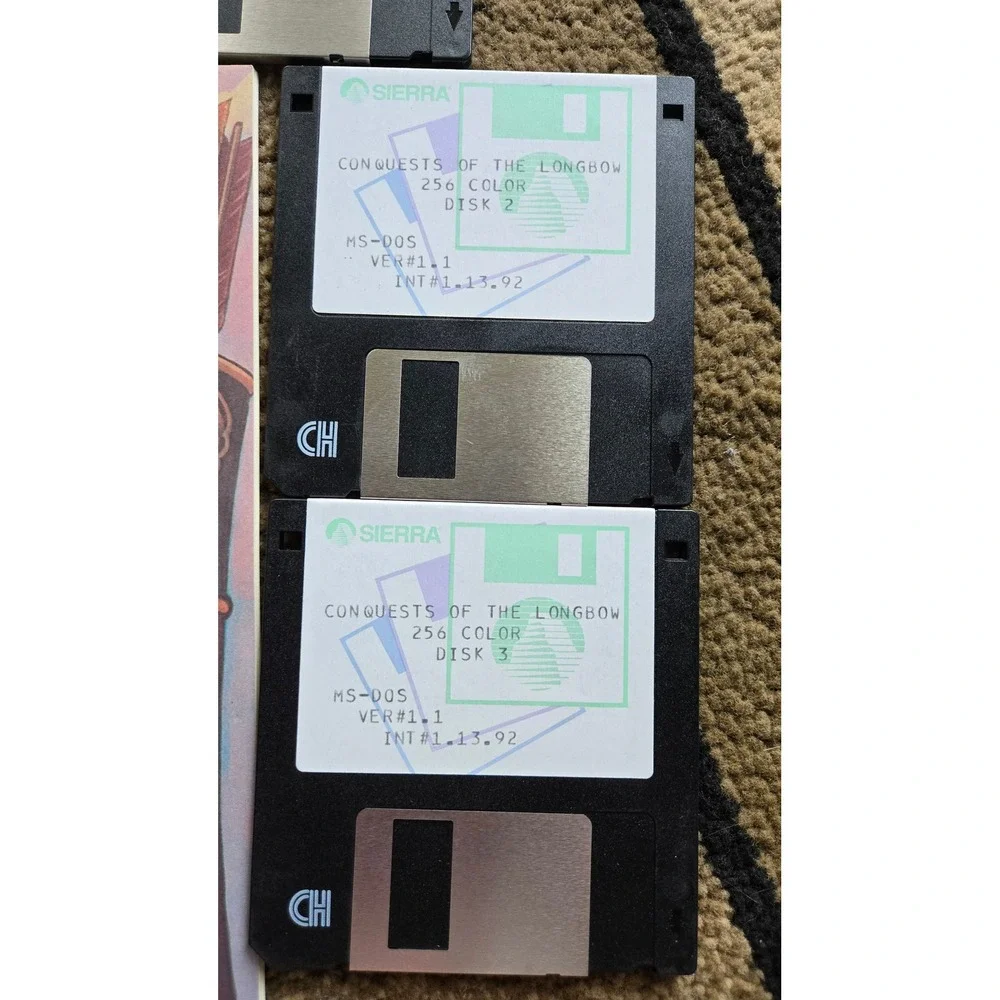 Sierra Conquests of the Longbow Legend of Robin Hood MS-DOS 3.5 Floppy Disk Game
